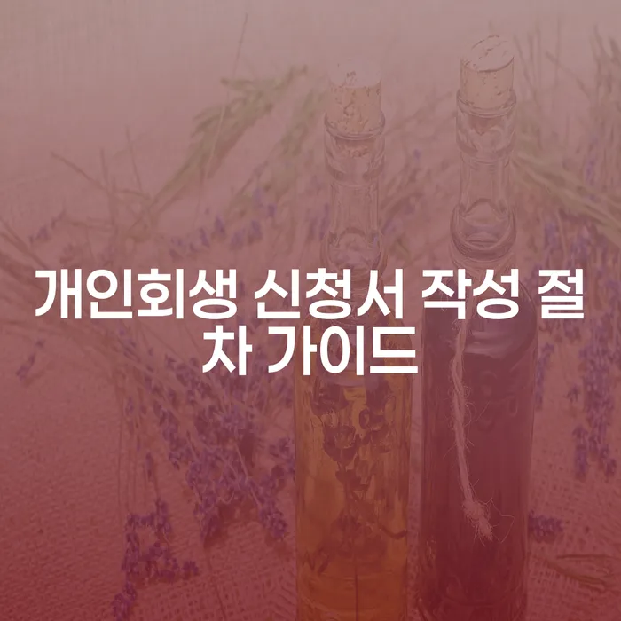 개인회생 신청서 작성 절차 가이드: 어떻게 작성해야 할까요?