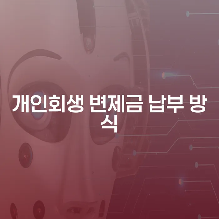 개인회생 변제금 납부 방식, 어떻게 해야 할까요?