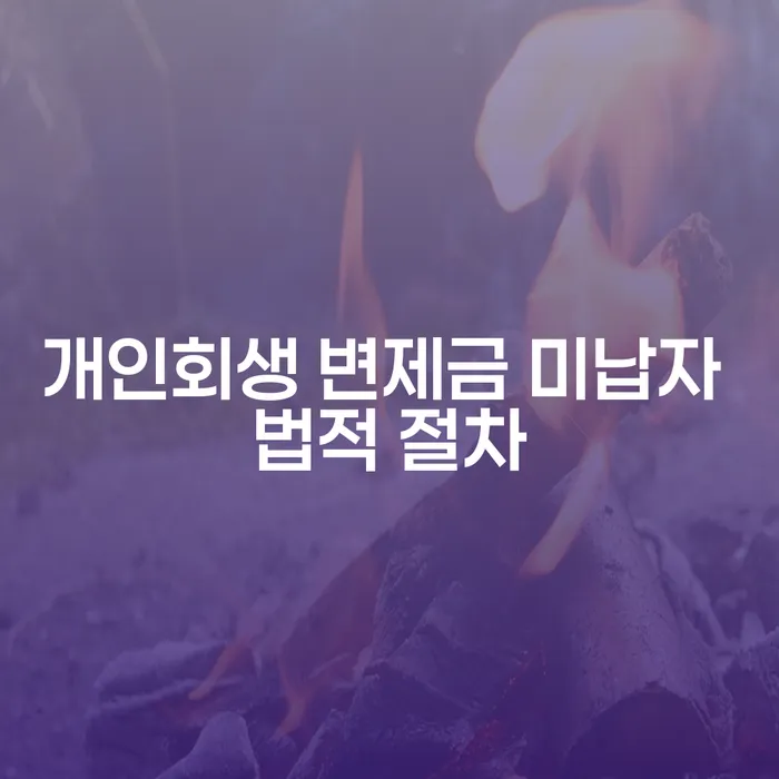 개인회생 변제금 미납자, 어떤 법적 절차가 기다리고 있을까요?