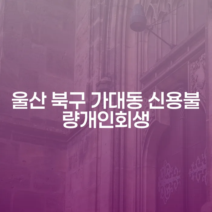 울산 북구 가대동 신용불량자, 개인회생으로 새로운 출발을 할 수 있을까요?