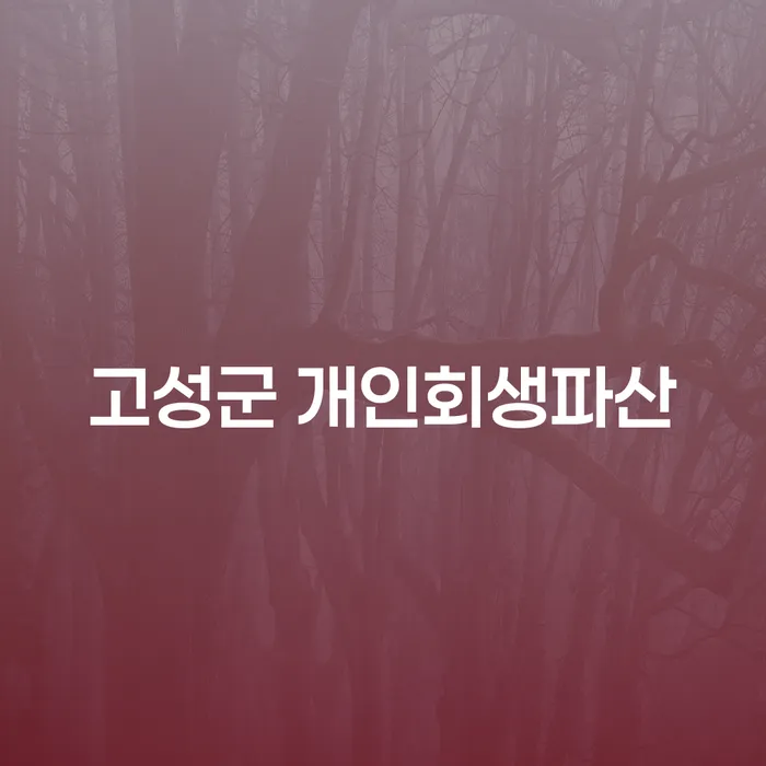 고성군에서 개인회생과 파산을 통해 카드빚을 탕감하는 방법은 무엇인가요?